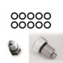 Lot de 10 joints toriques pour bouchon de vidange d'huile 9,5 mm pour Harley-Davidson Joint d'étanchéité Bouchon de vidange Tour