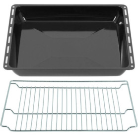 ICQN 465 x 370 x 60 mm - Lot de plaques de cuisson et grilles émaillées pour four et cuisinière - Compatible avec Bosch, Siemens