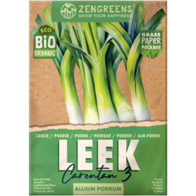 ZenGreens® – Graines de poireau bio - Semences potagères - Graines de légumes pour une culture facile au jardin, sur le balcon o
