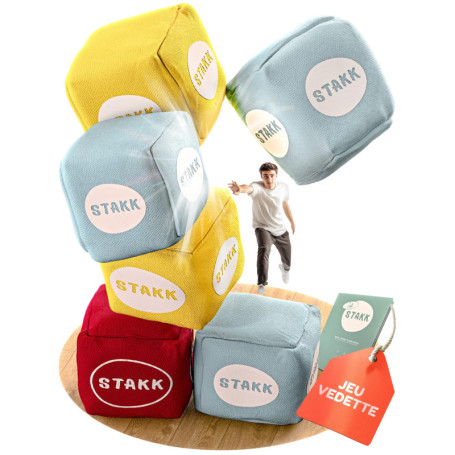 softSTAKK | Le Jeu de Lancer à Succès pour L'intérieur & L'extérieur | Boccia & Boule Réinventés | Jeu Familial Alliant Adresse 