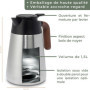 WALDWERK Pichet Isotherme (1,5L) - Thermos en Acier Inoxydable 304 à Double Paroi avec Poignée en Imitation Bois - Carafe Isothe