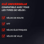 Optio Cycle Clé à Pédale 15 mm – Clé pedalier Vélo | Clé Pédale Vélo Robuste pour Montage et Demonte Pedale
