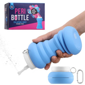 Cynpel Bidet Portable Soin Post-Partum - 600ml Peri Bottle Femmes - Douche Intime Perinée Jet à l'Envers - Pompe Lavage de Voyag