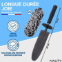 Ivality® Brosse à Jantes en Microfibres Extra Fine - Nettoyage en Douceur Jusqu'au Fond de la Jante - Brosse à Jantes en Microfi