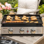 Royal Gourmet Plancha Gaz en Acier Émaillé, 3 Brûleurs Puissance 7.5kW, Surface Cuisson 62,0 x 35,5 cm, Portable pour Le Camping
