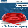 Kalitec Câble H07V-K 6 mm² Rouge - 5 m - Flexible - Toron - Câblage à Fils Fins - Monofil pour Armoire de Commande - Fil de Comm