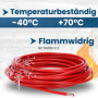 Kalitec Câble de câblage H07V-K 10 mm² rouge - 2 m - Flexible - Toron 10 mm² - Câblage à fils fins - Câble unique pour armoire d