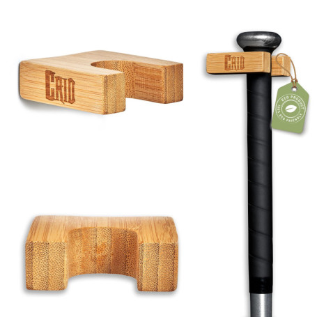 CRID Support mural pour batte de baseball - Support mural en bambou au design minimaliste, matière première 100 % naturelle, con