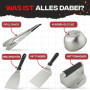 BERGVIBES Smash Lot de 5 hamburgers en acier inoxydable pour plancha, cloche à hamburger, spatule pour barbecue, spatule à barbe
