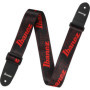 Ibanez Strap Design Black, Red Logos