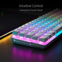 ASUS ROG Falchion Ace White - Clavier Gaming mécanique AZERTY Filaire 65%, Surface latérale Tactile, Dual USB-C, Protection en P