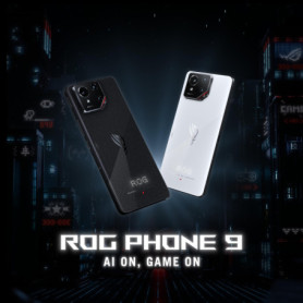 ASUS ROG Phone 9, EU Officiel, Phantom Black, 12 Go de RAM 512 Go de Stockage, Snapdragon® 8 Elite, 6,78'' 185Hz AMOLED, Sony® L
