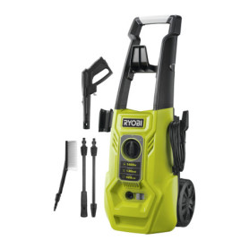 RYOBI - Nettoyeur haute pression 1600 W 130 bars - 420 L - flexible 5m, réservoir 0,9L + lances vario & turbo et brosse - RY130P