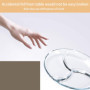 ChasBete Service Assiette Compartiment Adulte en Verre, Plateau Aperitif Design, Lot Assiette de Table - D 25 cm 2 Pièces