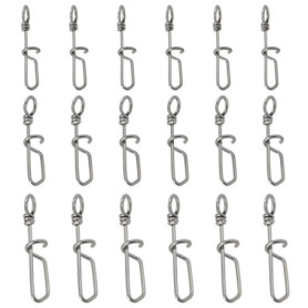 OTOTEC 45pcs Clips de Leurre à Changement Rapide Twist Lock 18,5 Mm 19,5 Mm 23 Mm Mousqueton de Pêche 10 Kg 15 Kg 20 Kg Liens de