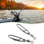 OTOTEC 50 Clips de Pêche en Acier Inoxydable à Rotation Fluide à 360 Degrés avec émerillon à Barillet Changement Rapide de Vites