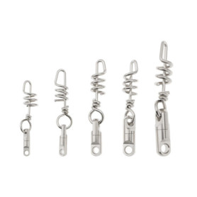 OTOTEC Lot de 5 émerillons de Pêche en Tire-Bouchon 5 Mm 6 Mm 8 Mm 9 Mm 10,5 Mm