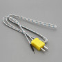 YINETTECH Lot de 8 mini-connecteurs de type K - Sonde de température de 1 m - Ligne de détection de température de type K - Plag