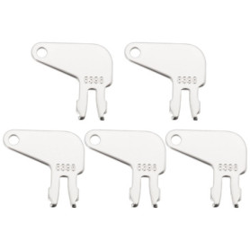 YINETTECH Lot de 5 Clés de Rechange pour Déconnexion de Batterie de Clé d'allumage 8H5306 8398 Compatible avec Caterpillar Charg
