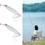 YINETTECH Lot de 2 Leurres de Pêche en Métal avec Hameçons Triples 40 G pour Maquereau Morue Bar Pêche en Eau Douce en Mer Chrom
