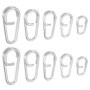 eMagTech 50pcs Anneaux Fendus en Acier Inoxydable Liens Clips de Pêche à Changement Rapide 10mm 13mm 16mm 18mm 21mm Clips de Leu