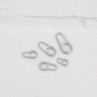 eMagTech 50pcs Anneaux Fendus en Acier Inoxydable Liens Clips de Pêche à Changement Rapide 10mm 13mm 16mm 18mm 21mm Clips de Leu