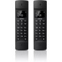 Philips M4502B/34-2 téléphones sans Fil Fixes Duos, écran LCD 1,6 Pouces, rétroéclairage, Haut-Parleur intégré, Mains Libres, So
