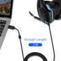 Mcbazel Logitech G633/G633s Gaming Headset 2M Remplacement Câble Audio Micro-USB vers USB Câble de Recharge Support G533/G635/G9