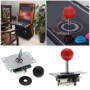 eMagTech 2 Pcs 5 Pin 8 Way Arcade Joystick Remplacement Fighters Joystick Fit pour Arcade Jeu Machines Ball Top Poignée Contrôle