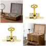 ECSiNG 3 sets Armoire Serrure Antique Serrure de Boîte à Bijoux Décorative avec Clés Vis Vintage Boîte en Bois Serrure de Meuble
