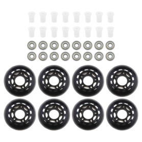 ECSiNG 8pcs 64mm 82A Roues de Patin à Roues Alignées avec Roulements ABEC-7 Roues de Patinage à roulettes Roues de Bagage Roues 