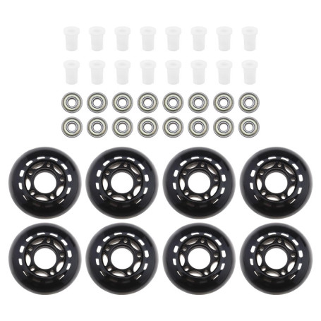 ECSiNG 8pcs 64mm 82A Roues de Patin à Roues Alignées avec Roulements ABEC-7 Roues de Patinage à roulettes Roues de Bagage Roues 