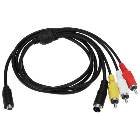 ECSiNG Câble Audio Vidéo VMC 10 Broches pour Appareil Photo Numérique VMC-15FS VMC-30FS Câble AV vers RCA Pièce de Rechange Comp