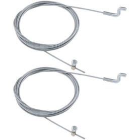 LT Easiyl 2 Pièces Câble d'accélérateur à Tête Z pour Tondeuse à Gazon 2000mm Crochet en Z Câble de Frein pour Moteur Extrémité 