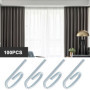 SG Store Lot de 100 crochets en métal pour rideaux de porte, rideaux de fenêtre, rideaux de douche, rideaux décoratifs 25 x 10 m