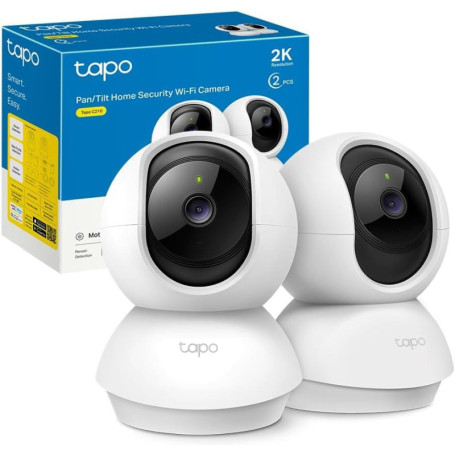 Tapo Caméra Surveillance WiFi intérieure 2K(3MP) Tapo C210 2 Pack, Détection de personne, Audio Bidirectionnel, Compatible avec 