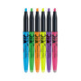 Pilot FriXion Paquet de 6 surligneurs clairs à encre effaçable, assortiment de couleurs