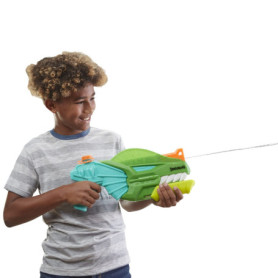 Nerf Super Soaker DinoSquad, Blaster à Eau Dino-Soak à Pompe, Jeux d'eau extérieurs pour s'arroser l'été