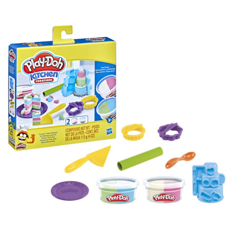 Play-Doh Kitchen Creations F4714 Set de 2 boîtes pour tartelettes Multicolore