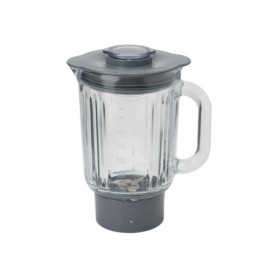 Kenwood Accessoire mélangeur en verre KAP60.000GY, accessoire pour pétrisseuses planétaires, verre Thermoresist avec lames en ac