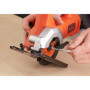 Black+Decker BES510-QS Mini Scie circulaire filaire - 400W - 3600 trs/minute - Poids: 2 kg - Lame Ø85mm - 27 mm de Coupe - Livré