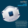 Portwest P201-FFP2 Feinstaubmaske P201WHR FFP2 Valved Respirator, Blanc, Taille Unique (Lot de 10) Homme