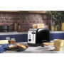 Russell Hobbs Grille pain [Pour 2 tranches] Colours Plus Inox noir (fentes extra larges, 6 niveaux de brunissage rapide, surélév