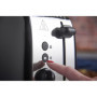Russell Hobbs Grille pain [Pour 2 tranches] Colours Plus Inox noir (fentes extra larges, 6 niveaux de brunissage rapide, surélév