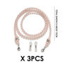 3 Pièces de Chaînes de Lunettes pour Femmes, Chaînes de Lunettes en Perles, Cordes de Lunettes Antidérapantes, Colliers de Lunet