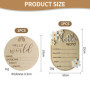 YSJCHEBS 2 Pièces Bébé Souvenirs Hello World Logo Copeaux De Bois Nouveau-Né Lettre Tableau D'Affichage Bébé Douche Copeaux De B