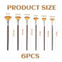 HDGSAFD 6 Morceaux De Pinceau De Ventilateur, Outils De Peinture, Outils d'art À Main Bricolage, Adaptés À L'Aquarelle, À L'Acry