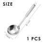 1 louche à soupe en acier inoxydable, ustensile de cuisine, cuillère à sauce ronde, louche à sauce, ustensiles de cuisine, usten
