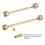 sourcing map 2 en 1 Montre Vis Tube Tige 18mm Intérieur Dia INOX Acier Montre Bracelet Épingles avec 2mm Fente Tournevis, Or Ton