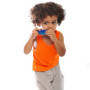 Jzhen 2Pcs Harmonica Enfants, Instrument À Vent Harmonica dans Jouet Harmonica 10 Trous en Plastique, Bleu et Rose